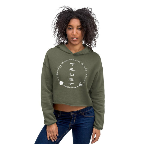 Crop Hoodie - Trust<br>To Really Understand Souls Touch